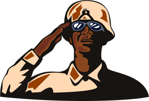 Soldier Saluting Clipart - African American Soldiers Artwork, HD Png Download PNG image with transparent background