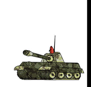 Military Tank Illustration PNG with transparent background