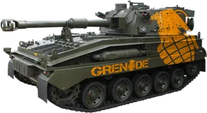 Military Tank Side View PNG Image