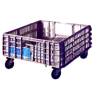 Milk Crate On Wheels Png Pmb36 PNG Image