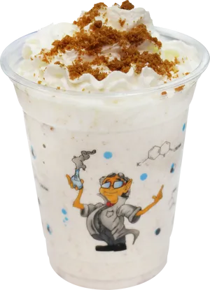 Milkshakewith Whipped Creamand Cookie Crumble PNG Image