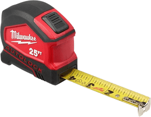 Milwaukee Autolock Tape Measure25ft PNG image with transparent background