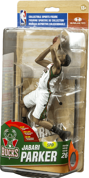 Milwaukee Bucks Jabari Parker Action Figure Packaging PNG image with transparent background