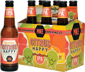 Milwaukee Citrus Happy I P A Beer Pack PNG image with transparent background
