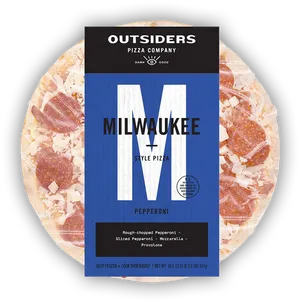 Milwaukee Style Pepperoni Pizza Packaging PNG Image