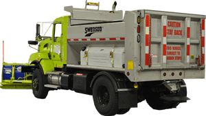 Milwaukee Swenson Salt Spreader Truck PNG image with transparent background