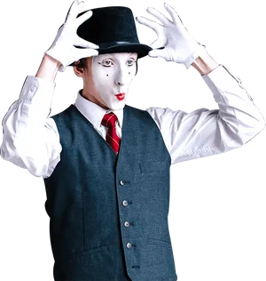 Mime Artistin Classic Pose PNG Image