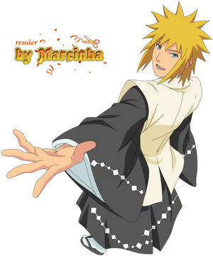 Minato Namikaze Anime Character PNG Image