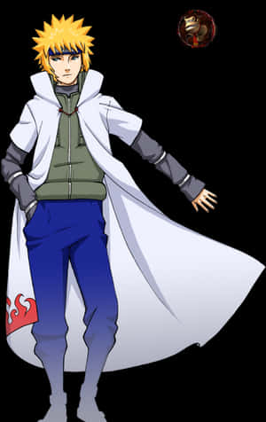Minato Namikaze Fourth Hokage Illustration PNG image with transparent background
