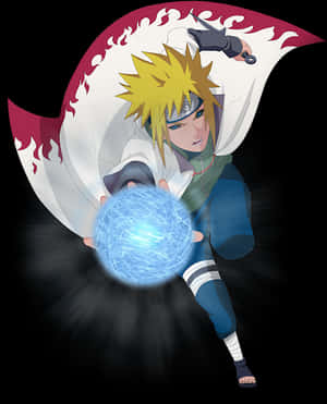 Minato Rasengan Power Up PNG image with transparent background