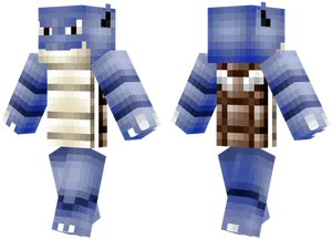 Minecraft Blastoise Skin PNG Image