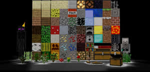 Minecraft Blocksand Items Showcase PNG image with transparent background