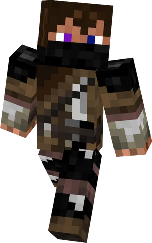 Minecraft Character Close Up PNG Image