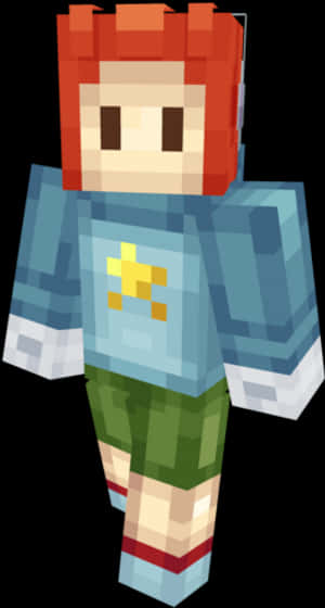 Minecraft_ Character_in_ Armor PNG image with transparent background