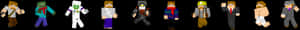 Minecraft_ Character_ Skins_ Showcase PNG image with transparent background