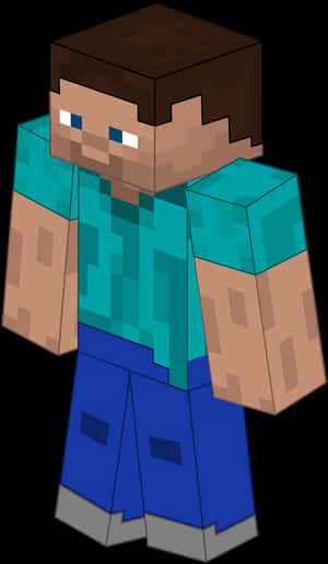 Minecraft Character Steve Graphic PNG image with transparent background