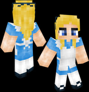 Minecraft Characters Blue Striped Outfit PNG image with transparent background