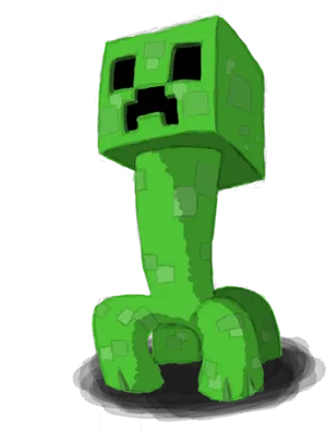 Minecraft Creeper Character Art PNG Image