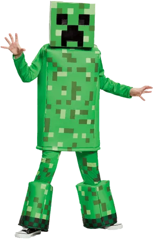 Minecraft Creeper Costume PNG Image