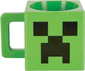 Minecraft Creeper Face Mug PNG Image