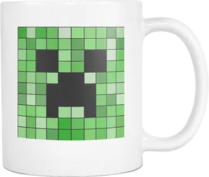 Minecraft Creeper Face Mug PNG Image