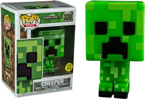 Minecraft Creeper Funko Pop Figure PNG Image