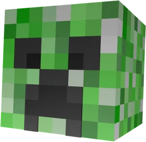 Minecraft Creeper Head Graphic PNG Image