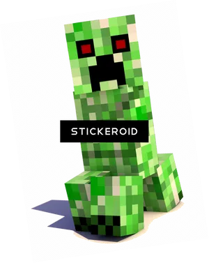 Minecraft Creeper Stickeroid PNG Image