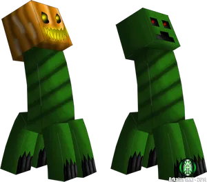 Minecraft Creepers Variants PNG Image