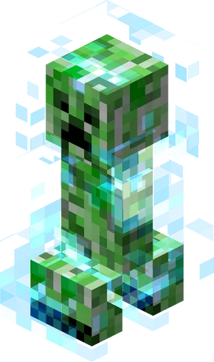 Minecraft Diamond Block Rendering PNG Image