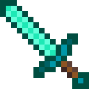 Minecraft Diamond Sword - Diamond Sword PNG