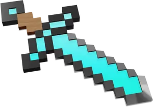 Minecraft Diamond Sword Graphic PNG Image