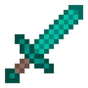 Minecraft Diamond Sword Graphic PNG Image