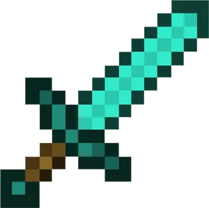 Minecraft Diamond Sword Icon PNG Image