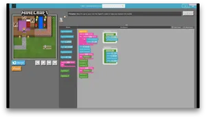 Minecraft Education Edition Coding Interface PNG Image