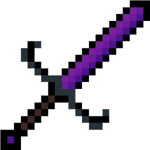 Minecraft Enchanted Diamond Sword Graphic PNG Image