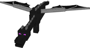 Minecraft Ender Dragon Model PNG Image