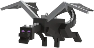 Minecraft Ender Dragon Model PNG Image