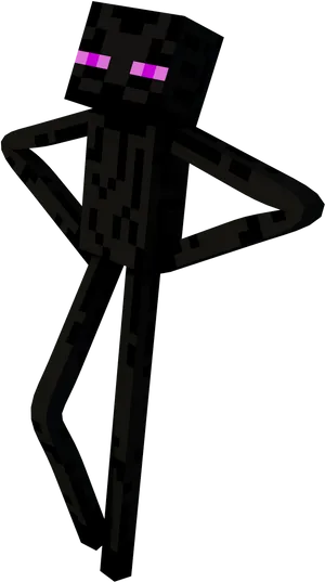 Minecraft_ Enderman_ Character PNG Image