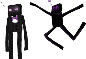 Minecraft_ Enderman_ Confusion_and_ Love.png PNG Image