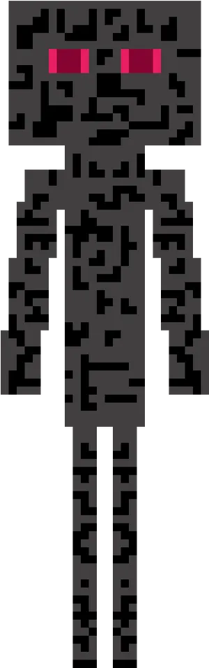 Minecraft Enderman Pixel Art PNG Image