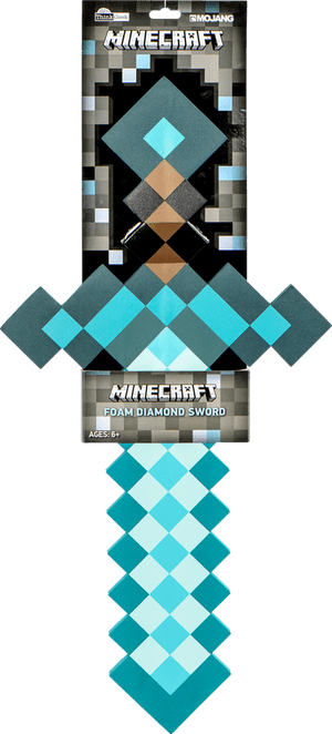 Transparent Minecraft Diamond Sword Png - Minecraft Long Enchanted Diamond Sword, Png Download PNG