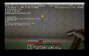 Minecraft_ Gameplay_ Screenshot_with_ Debug_ Screen PNG image with transparent background