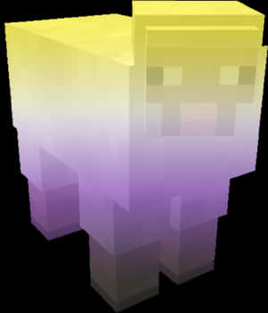 Minecraft_ Glowing_ Character_ Render PNG image with transparent background