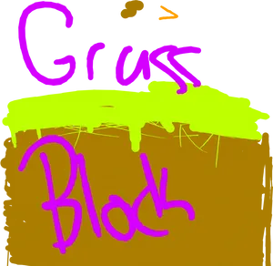 Minecraft_ Grass_ Block_ Artistic_ Interpretation.png PNG Image