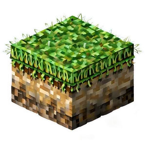 Minecraft Grass Block Isometric Png 06252024 PNG Image