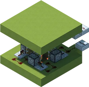 Minecraft Grass Block Redstone Circuit PNG Image