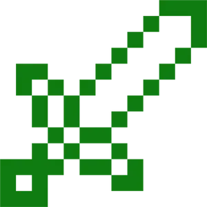 Minecraft_ Green_ Pixel_ Sword.png PNG Image