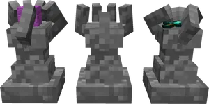 Minecraft_ Heart_of_the_ Sea_and_ Netherite_ Armor PNG Image