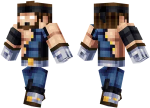 Minecraft Herobrine Character Model PNG Image